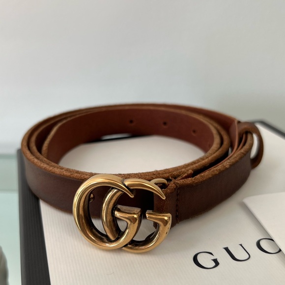 GUCCI Brown Leather Belt - Picture 5 of 9